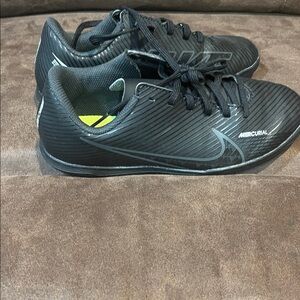 Nike Mercurial Black indoor soccer shoes